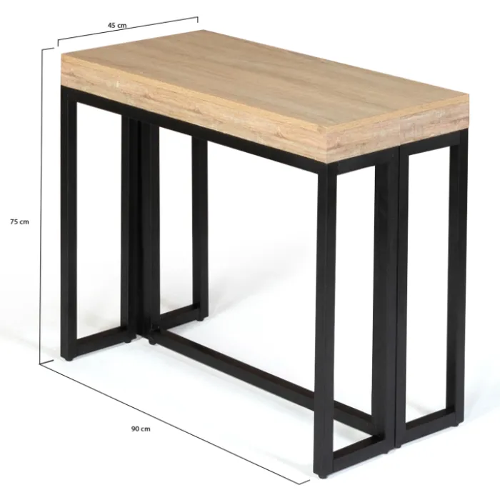 Table industrielle extensible 10 personnes 235 cm