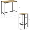 Table mange debout style industriel avec tabourets