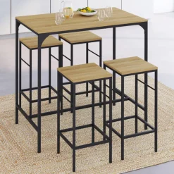 Table mange debout style industriel avec tabourets