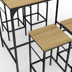 Table mange debout style industriel avec tabourets