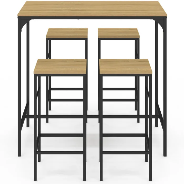 Table mange debout style industriel avec tabourets