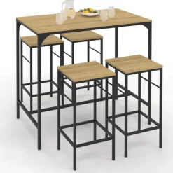 Table mange debout style industriel avec tabourets