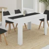 Table noire et blanche 6 personnes