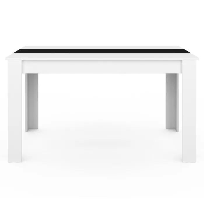 Table noire et blanche 6 personnes