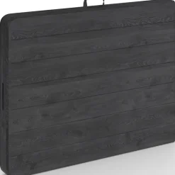 Table pliante d appoint portable 180 cm pour camping ou réception imitation bois noir