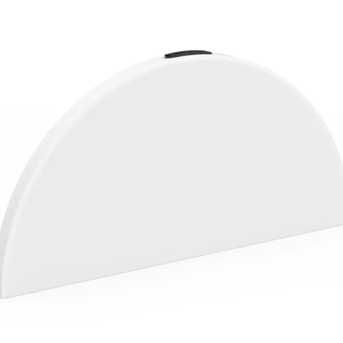 Table pliante d'appoint portable ronde 122 cm camping ou réception avec housse blanche