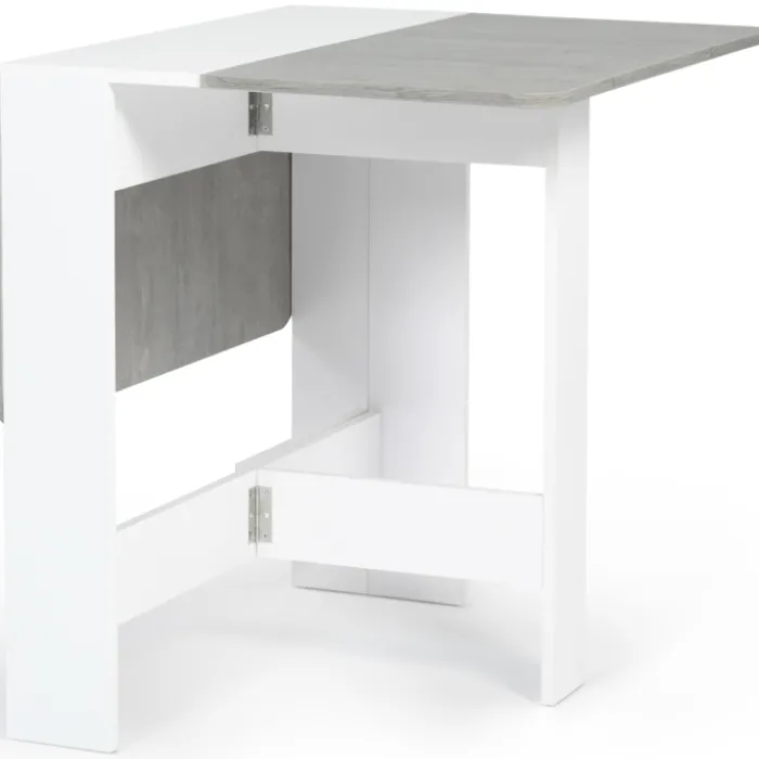 Table pliante design blanche et grise