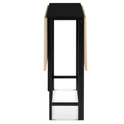 Table pliante industrielle bois et métal noir 2-4 personnes