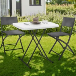Table pliante portable 77 cm hauteur réglable pour camping ou réception