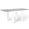 Table salle à manger extensible façon béton ciré