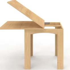 Table salle à manger extensible imitation hêtre