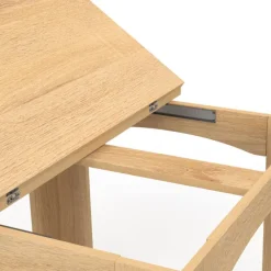 Table salle à manger extensible imitation hêtre