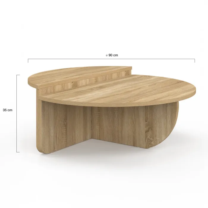 Tables basses rondes hêtre