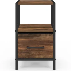 Tables de nuit effet bois vieilli