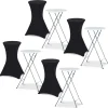 Tables mange-debout pliantes avec housse noire