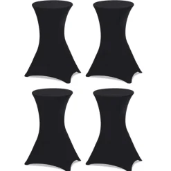 Tables mange-debout pliantes avec housse noire