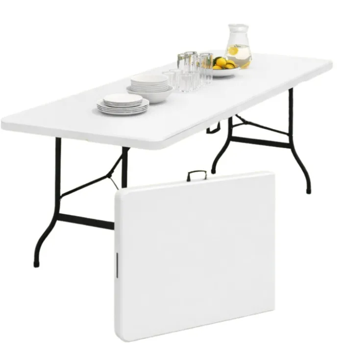 Tables pliantes d'extérieur 180 cm blanche