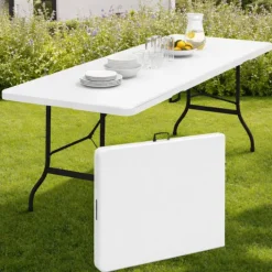 Tables pliantes d'extérieur 180 cm blanche
