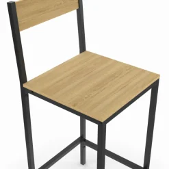 Tabourets de bar avec dossier chaise de cuisine style industriel