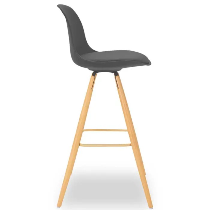 Tabourets de bar mix color gris, blanc et noir : lot de 4