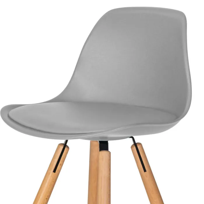 Tabourets de bar mix color gris, blanc et noir : lot de 4