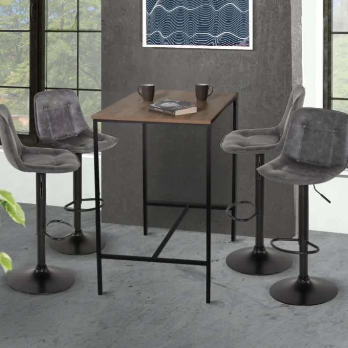 Tabourets réglables en hauteur gris