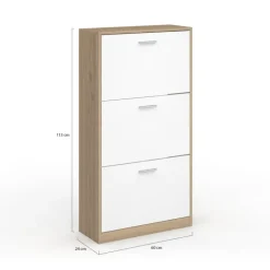 Étagère à chaussures 3 portes