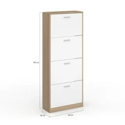 Étagère à chaussures 4 portes
