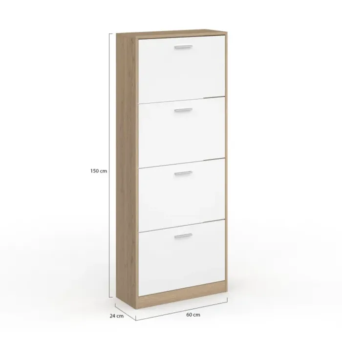 Étagère à chaussures 4 portes
