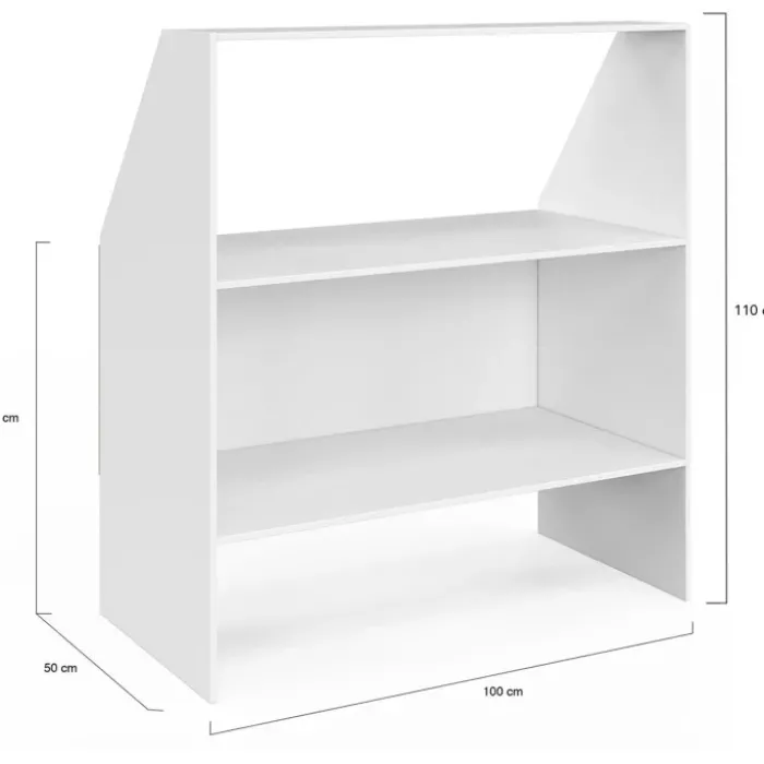 Étagère sous pente blanche 2 niveaux