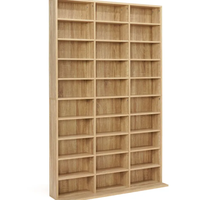 Étagère bibliothèque 30 cases modulables effet bois