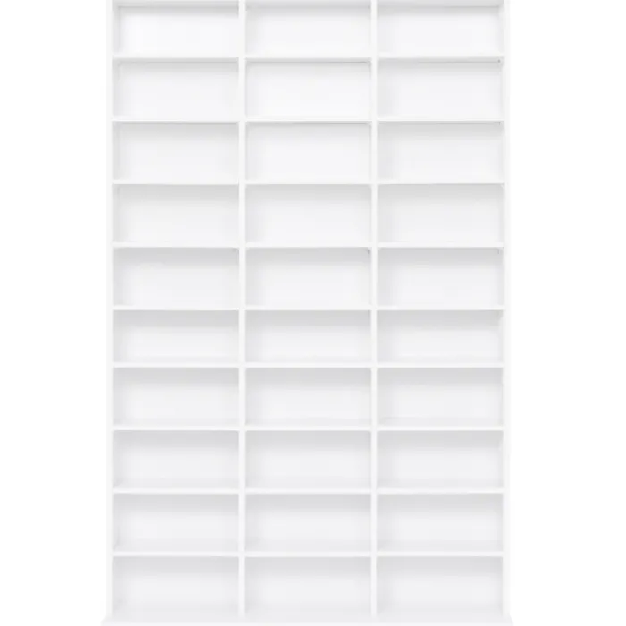 Étagère bibliothèque bois blanc 30 cases modulables