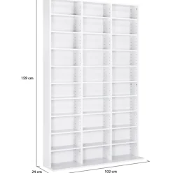 Étagère bibliothèque bois blanc 30 cases modulables