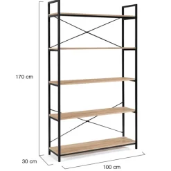 Étagère métal style industriel 170 cm