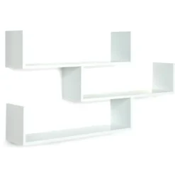 Étagères suspendues 3 niveaux blanches