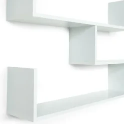 Étagères suspendues 3 niveaux blanches