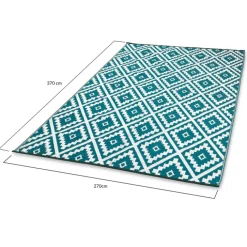 Tapis bleu canard pour terrasse et extérieur