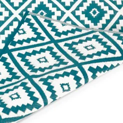 Tapis bleu canard pour terrasse et extérieur