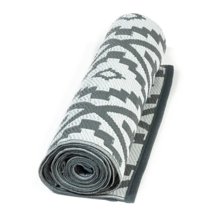 Tapis extérieur gris motifs géométriques 270 x 470 cm