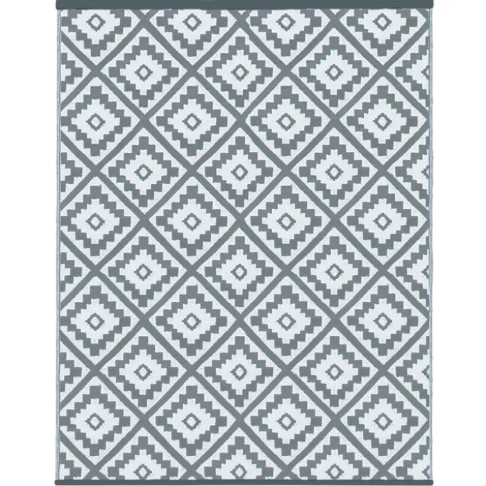 Tapis extérieur gris motifs géométriques 270 x 470 cm