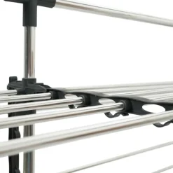 Étendoir à linge XXL 60 m sur 4 niveaux avec barre télescopique