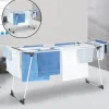 Étendoir pliable et extensible de 160 à 211 cm gris et blanc