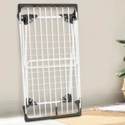 Étendoir pliable et extensible de 160 à 211 cm gris et blanc
