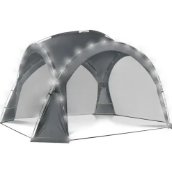 Tente dôme LED gris anthracite