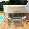 Toile ombrage rectangulaire camouflage sable 3x4 m