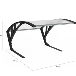 Toit de protection UV en polycarbonate pour robot tondeuse gris anthracite