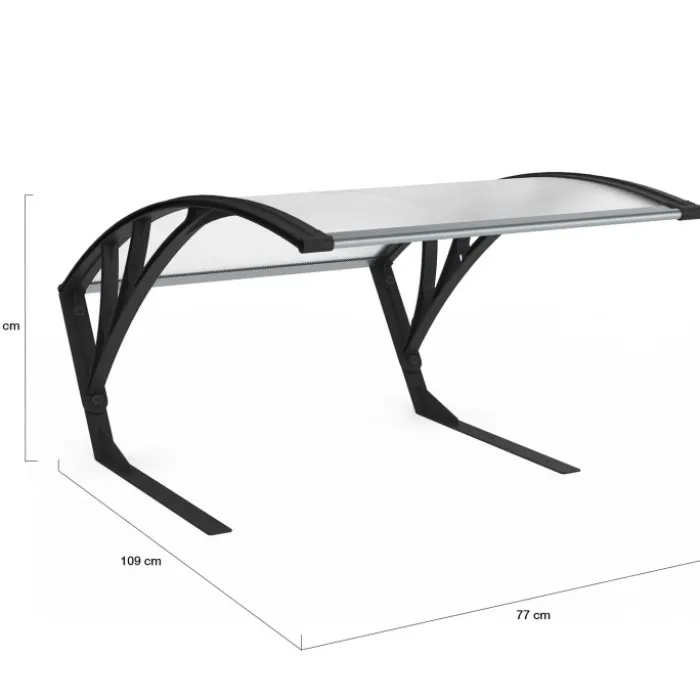 Toit de protection UV en polycarbonate pour robot tondeuse gris anthracite