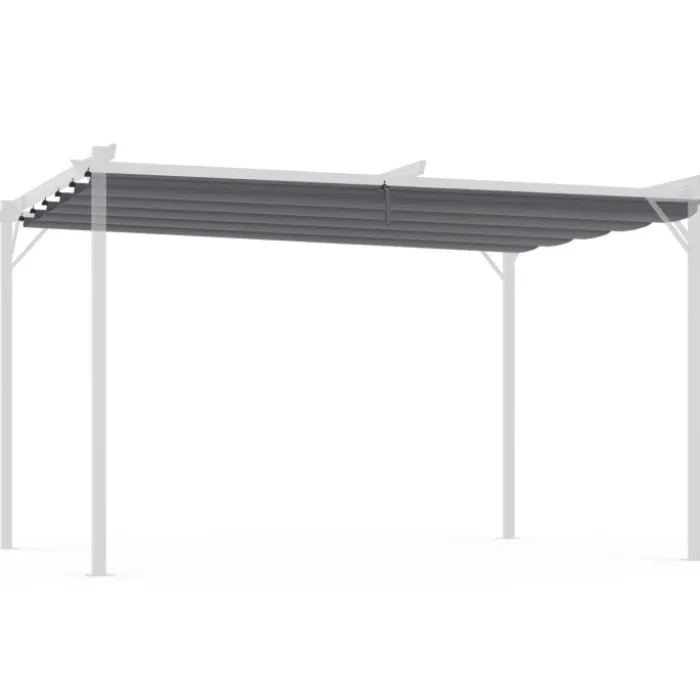 Toit rétractable de rechange gris anthracite pour pergola toit rétractable 3x4 M