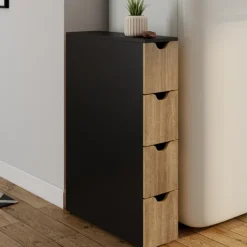Tour de rangement gain de place sur roulettes