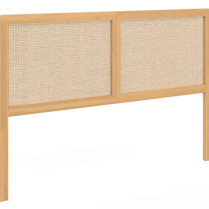 Tête de lit aspect cannage et bois 160 cm